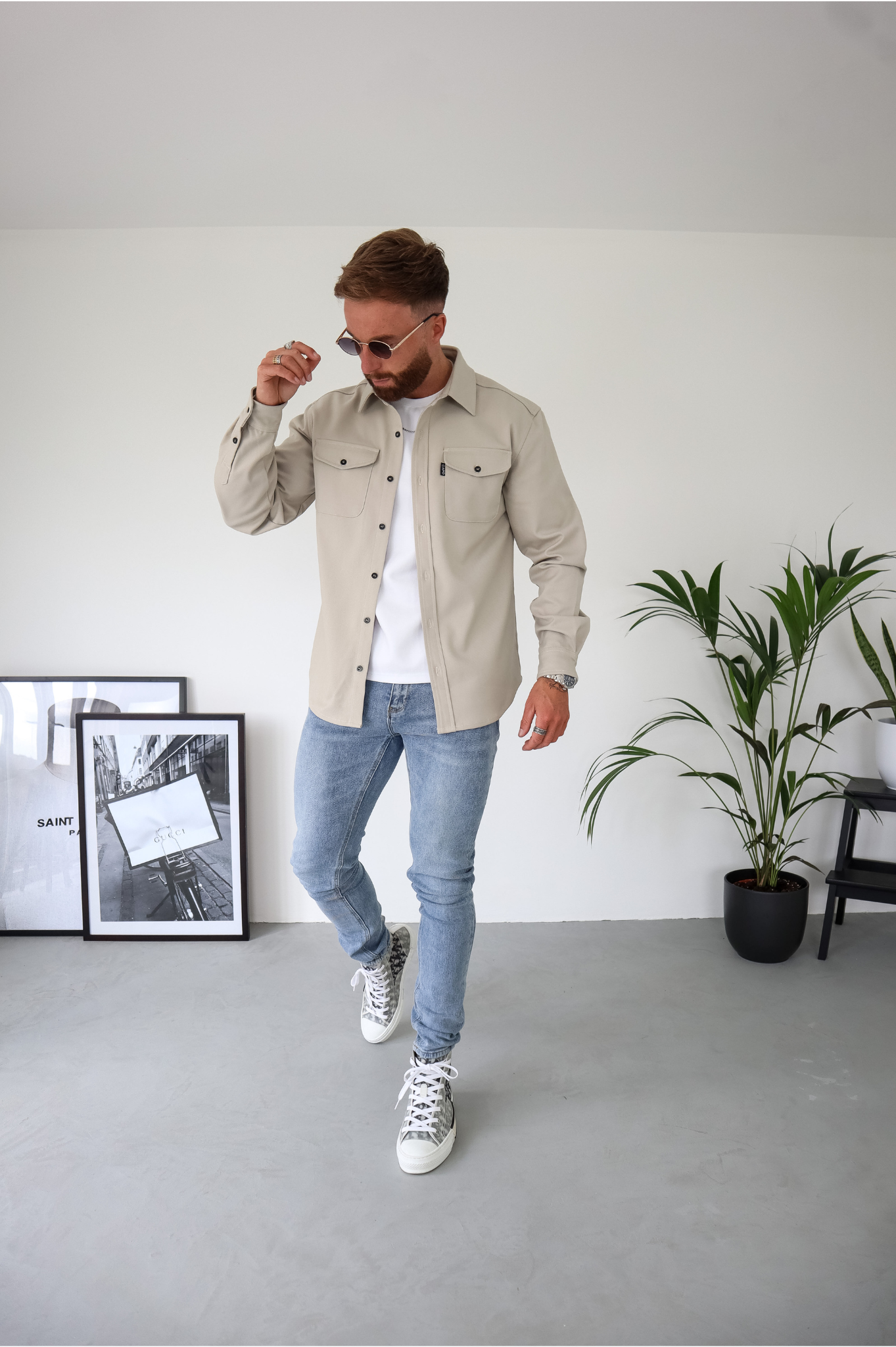 LG OVERSHIRT - Couleur Pierre Claire