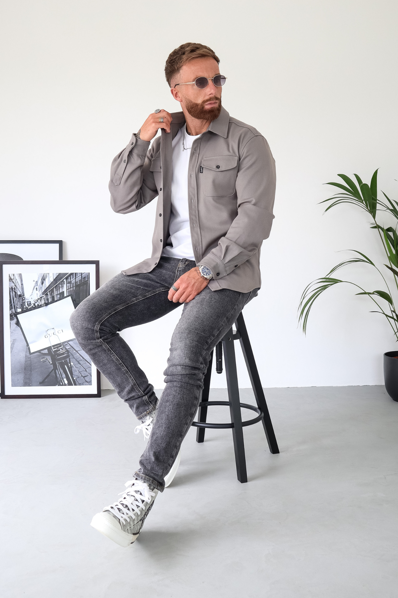 LG OVERSHIRT - Gris Claire