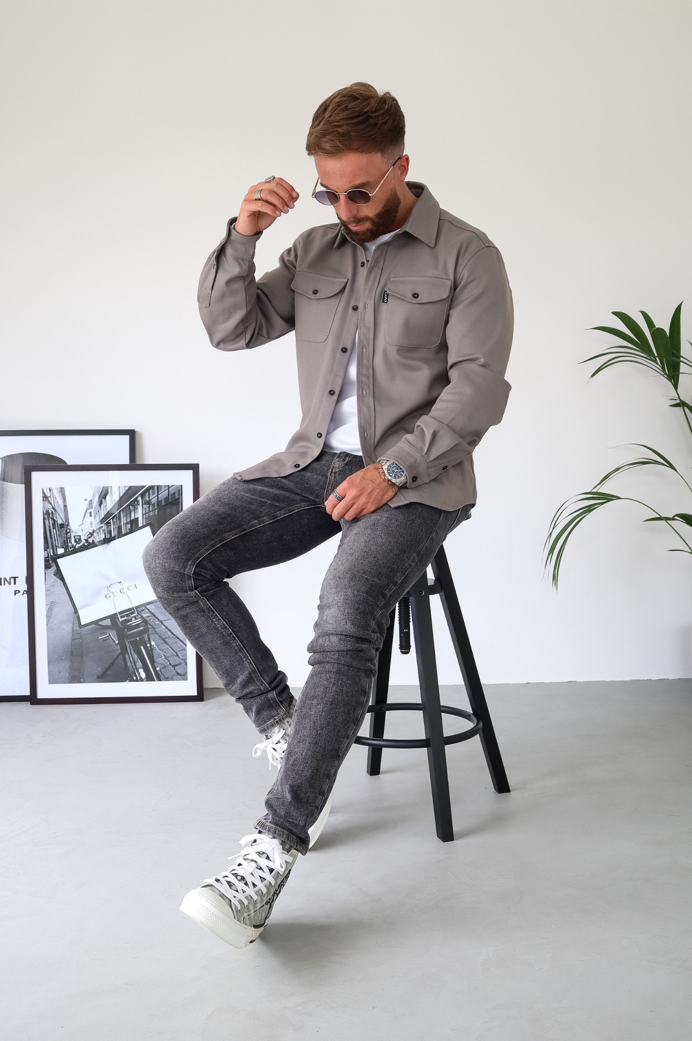 LG OVERSHIRT - Gris Claire