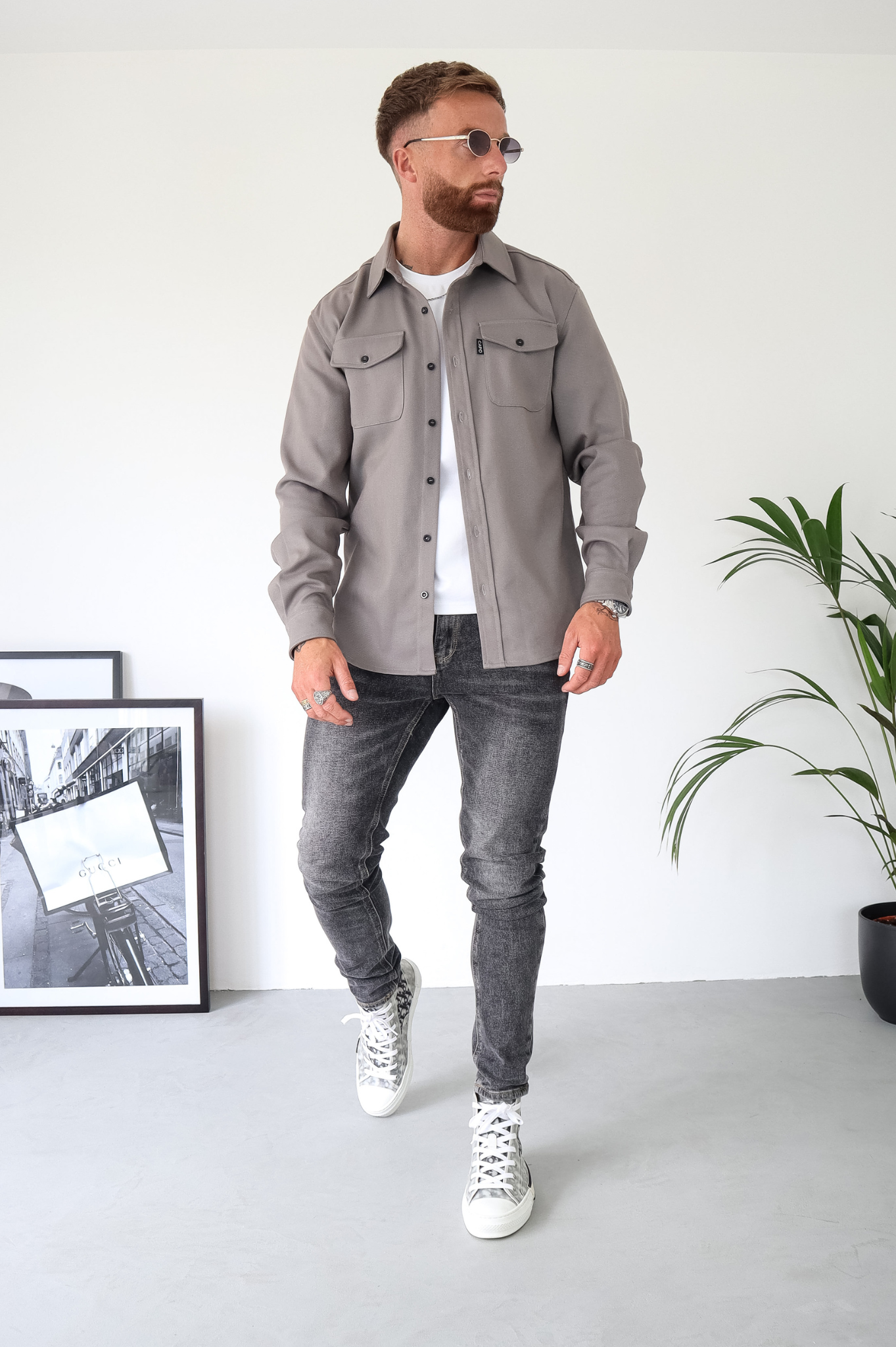 LG OVERSHIRT - Gris Claire