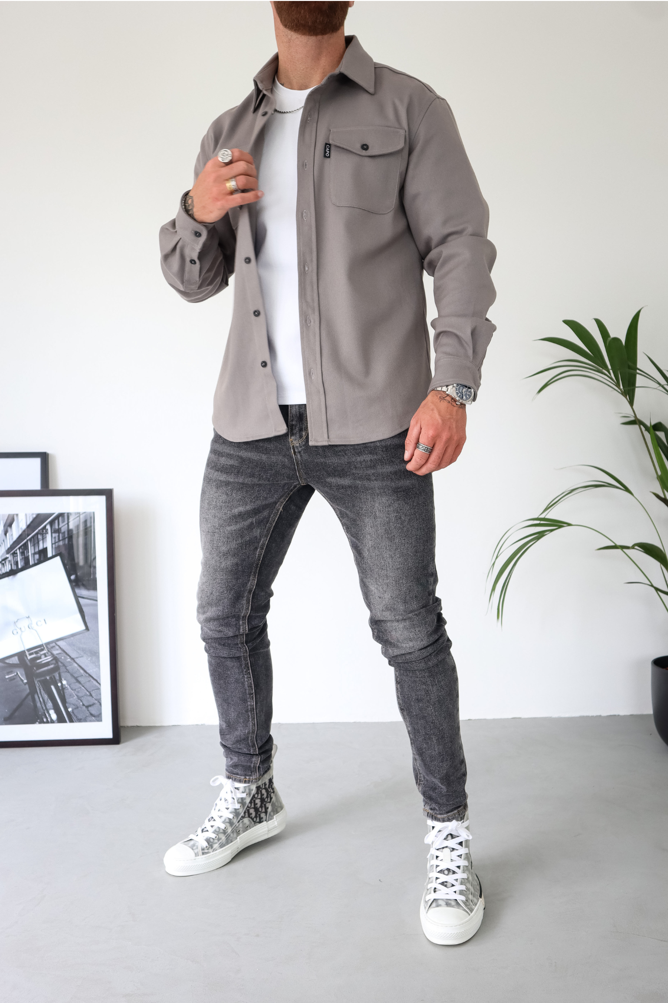 LG OVERSHIRT - Gris Claire