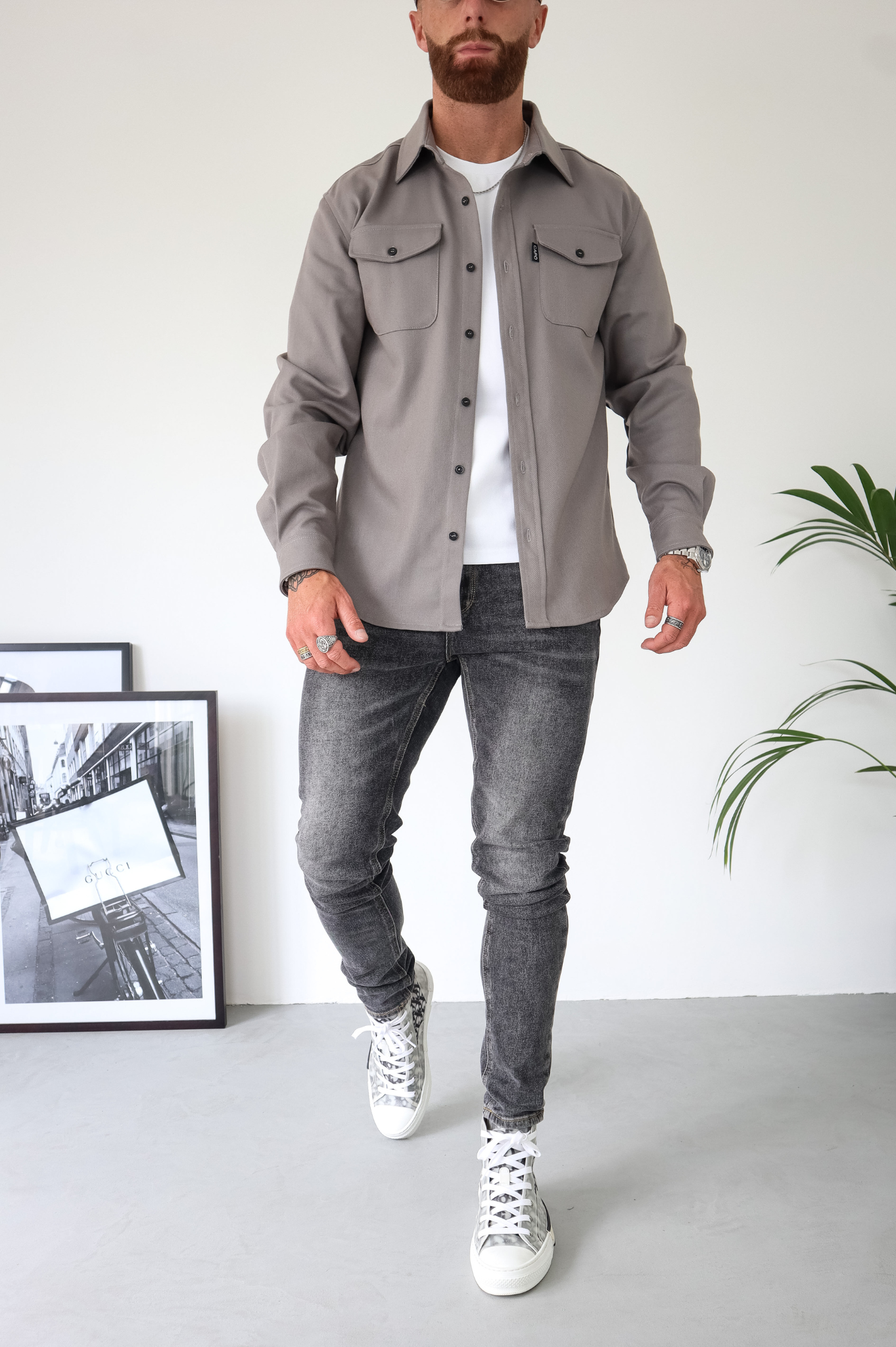 LG OVERSHIRT - Gris Claire