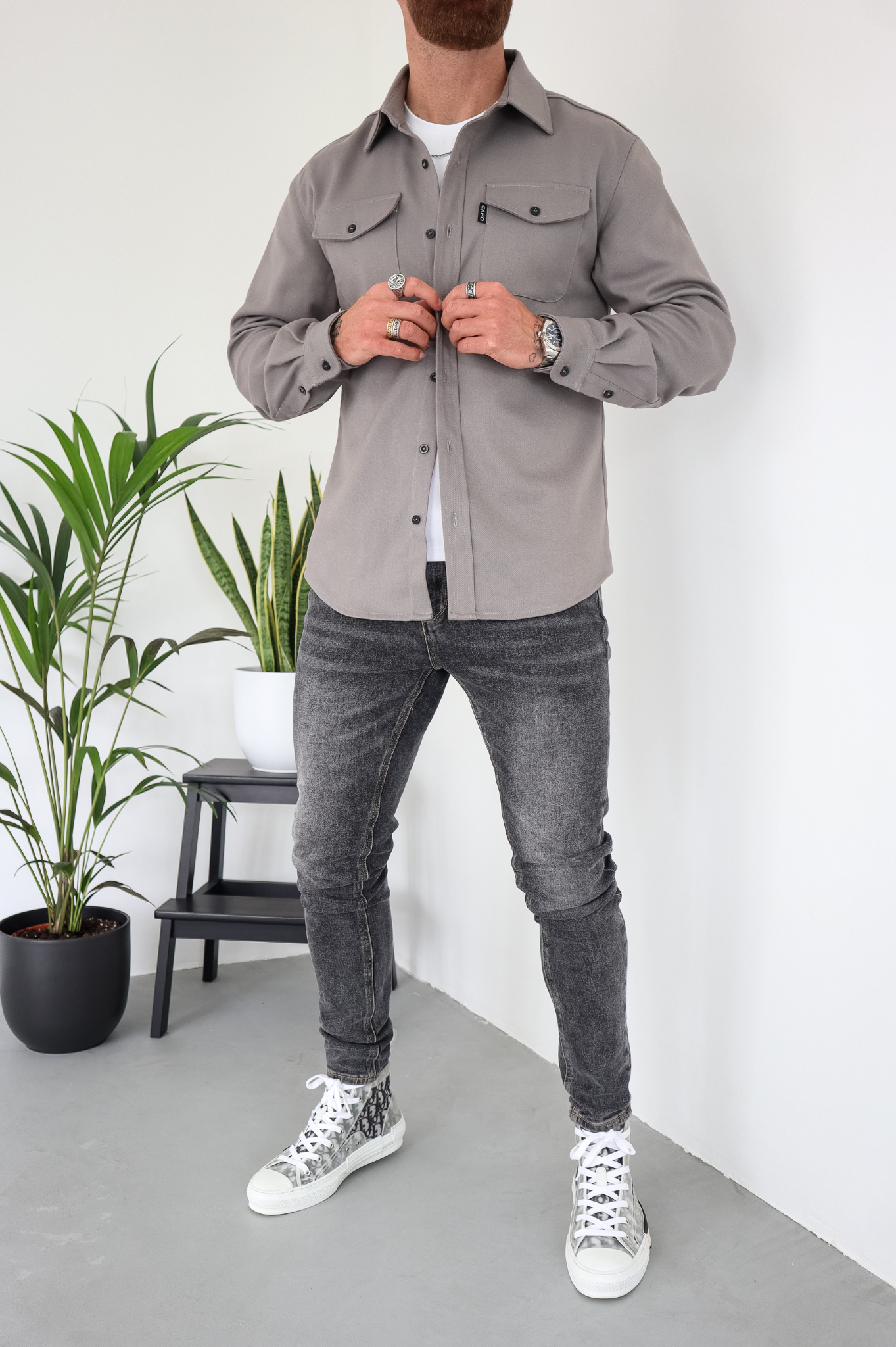 LG OVERSHIRT - Gris Claire