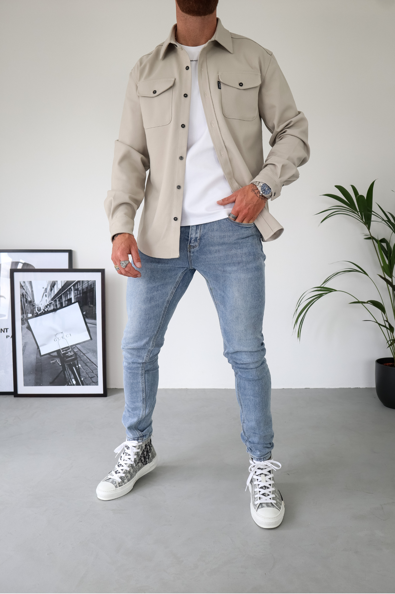 LG OVERSHIRT - Couleur Pierre Claire