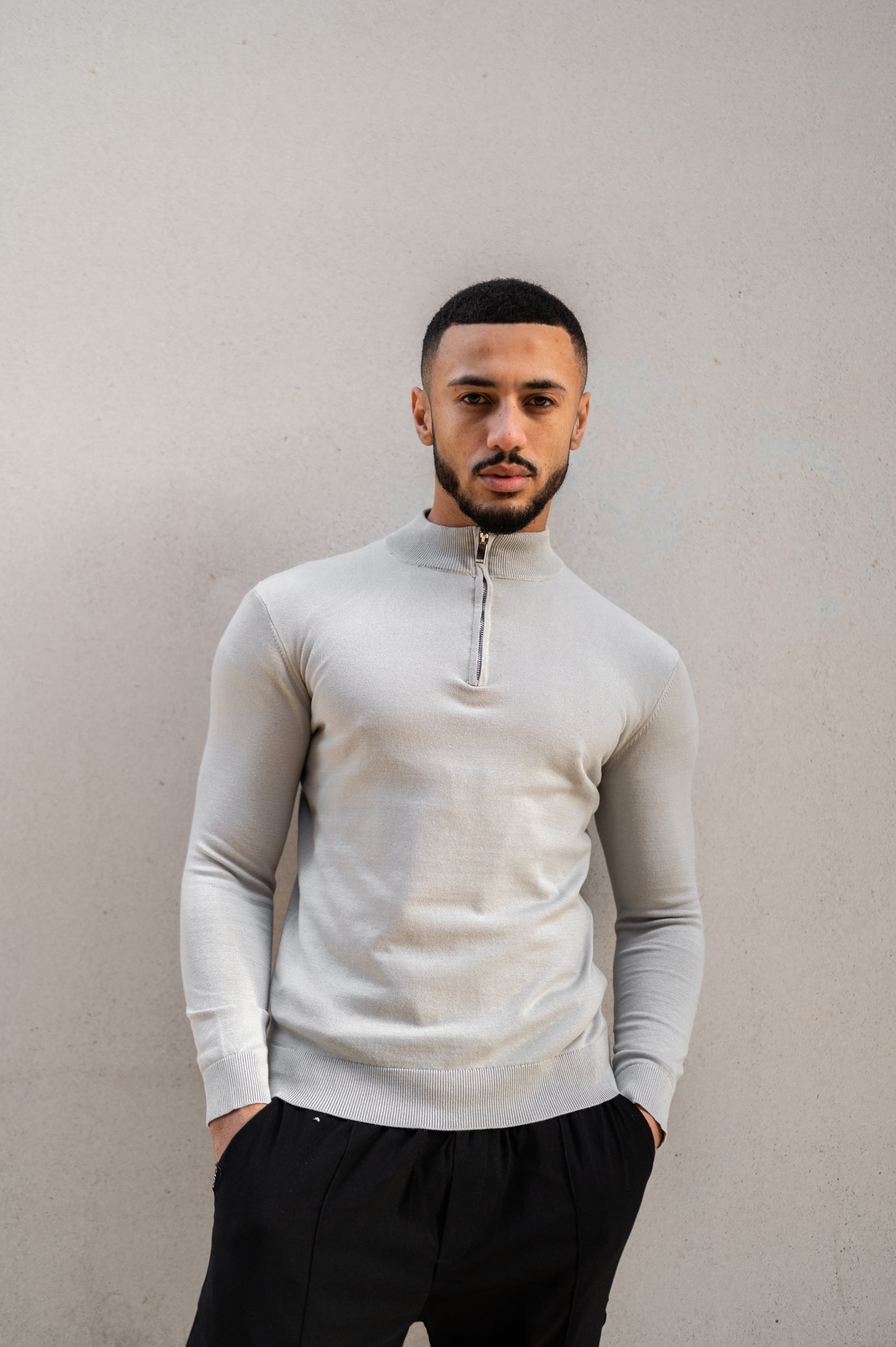 Pull Cotton Egyptien 1/4 Zip Top - Pierre