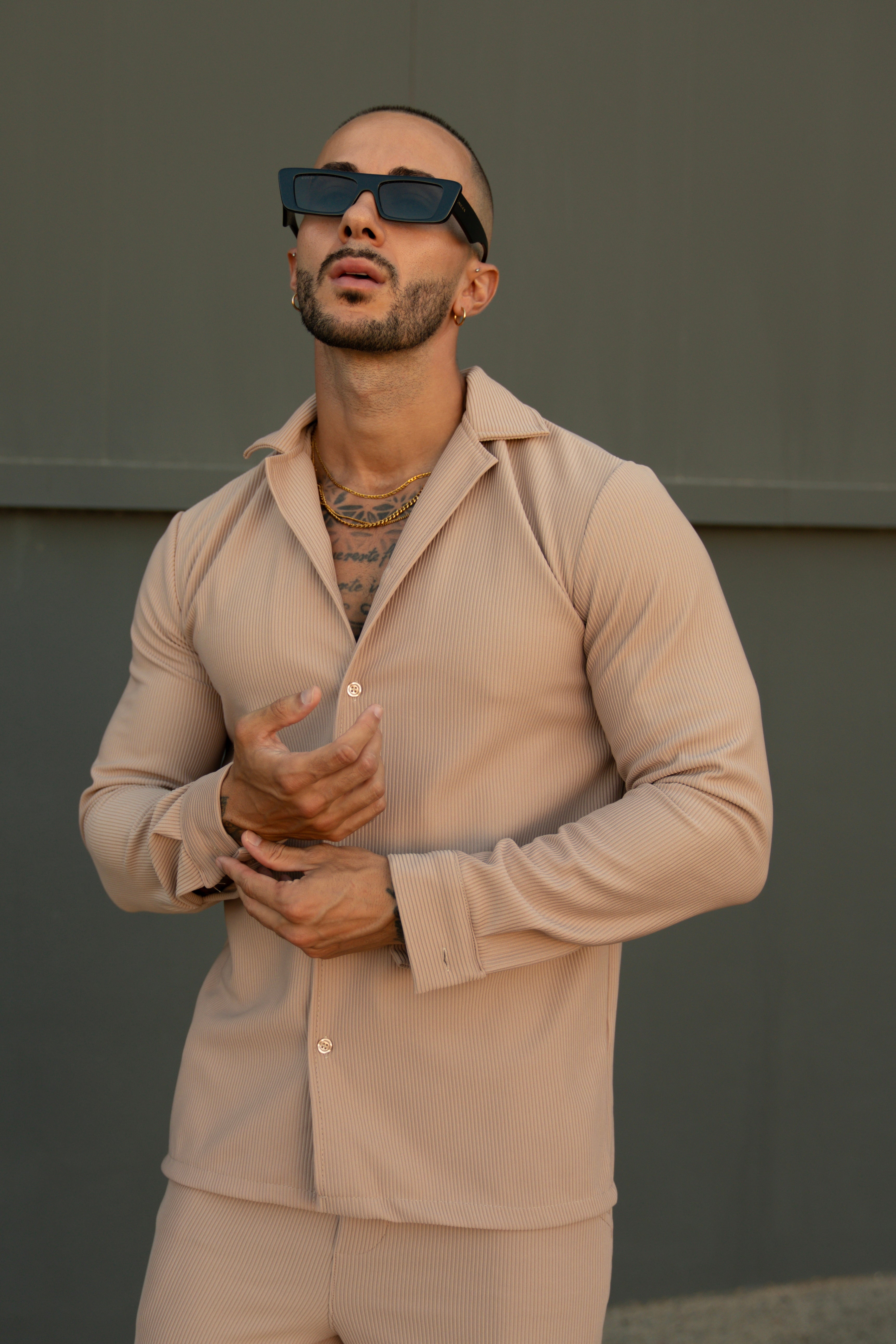 Ensemble Marba Chemise + Pantalon - Beige