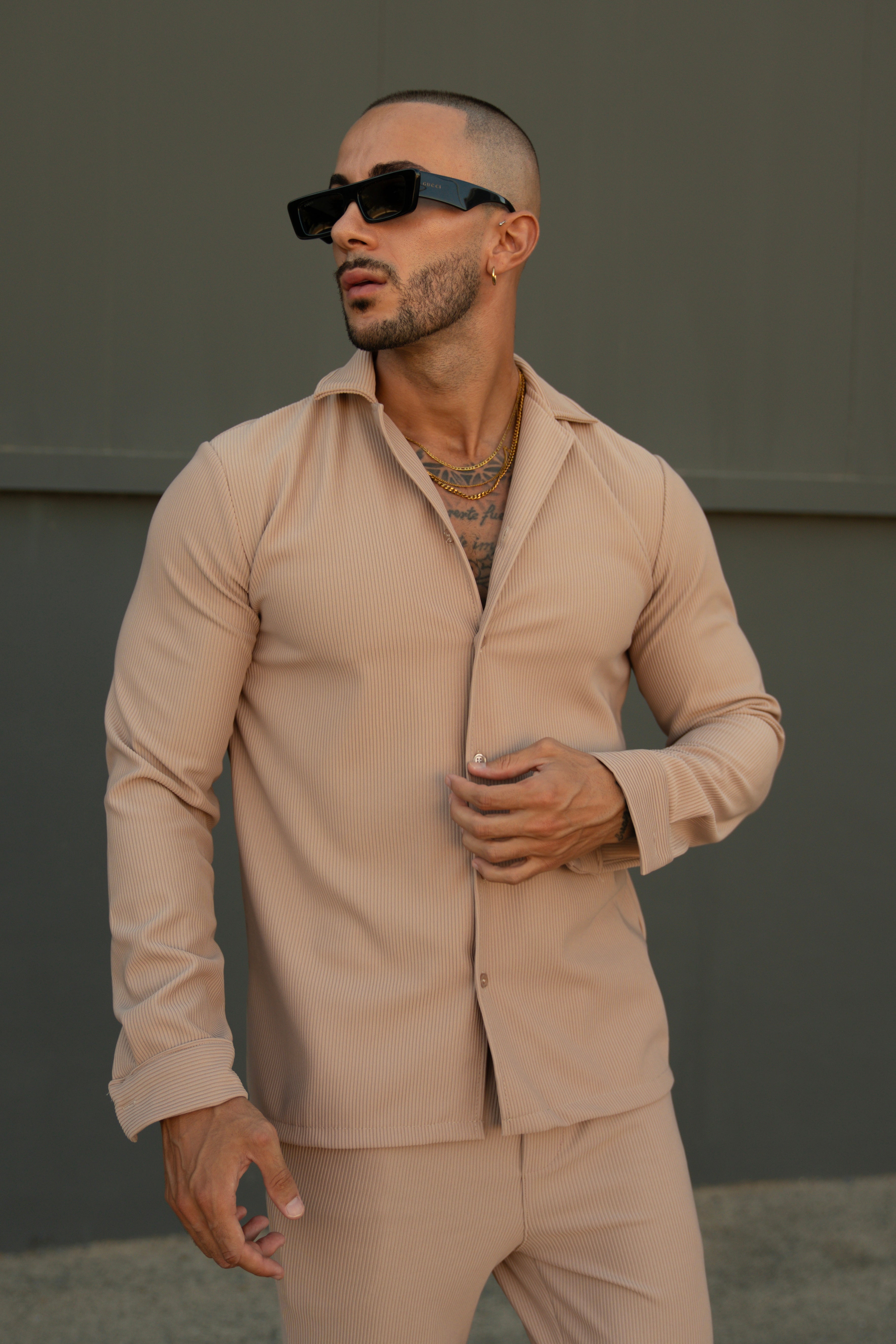 Ensemble Marba Chemise + Pantalon - Beige