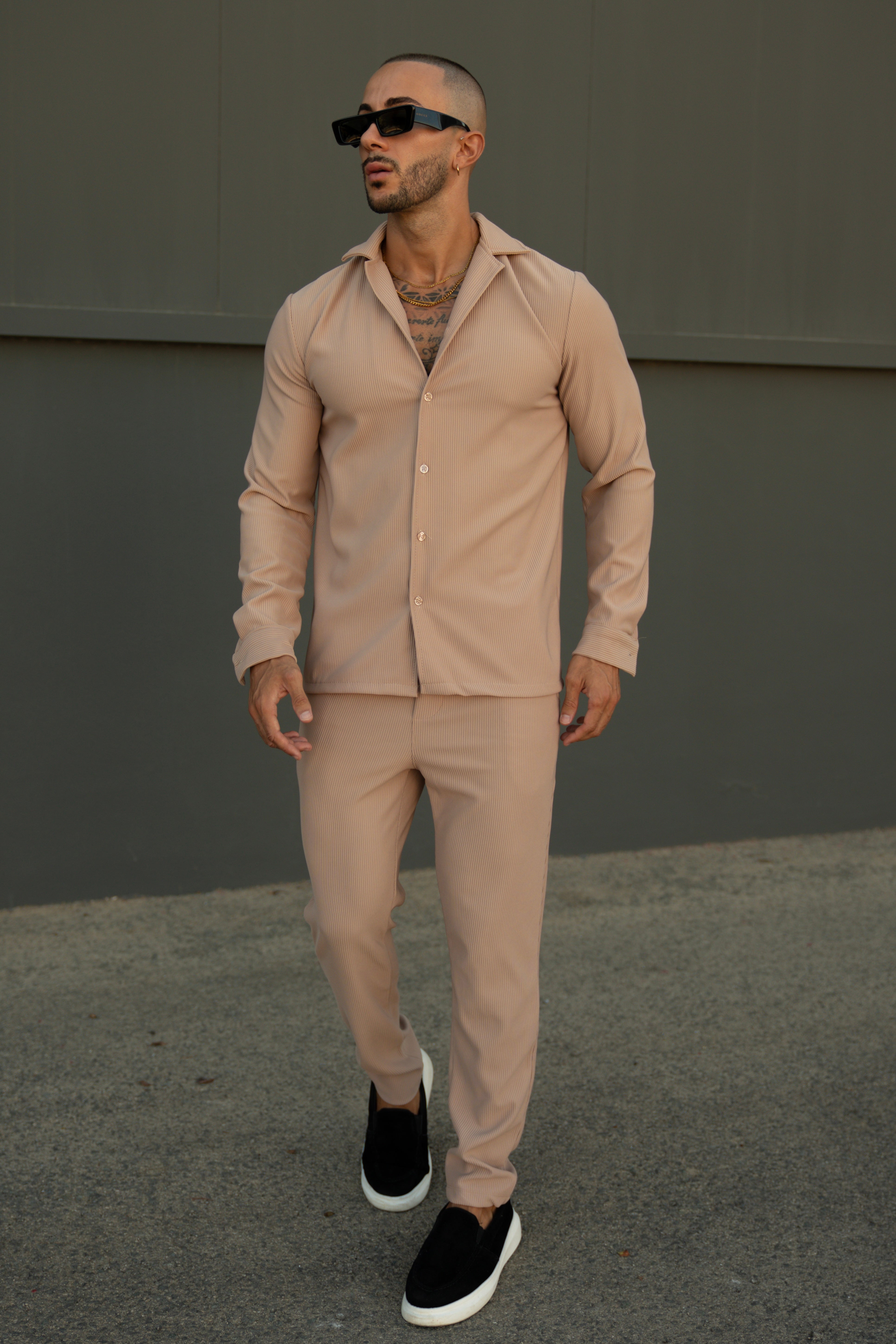 Ensemble Marba Chemise + Pantalon - Beige