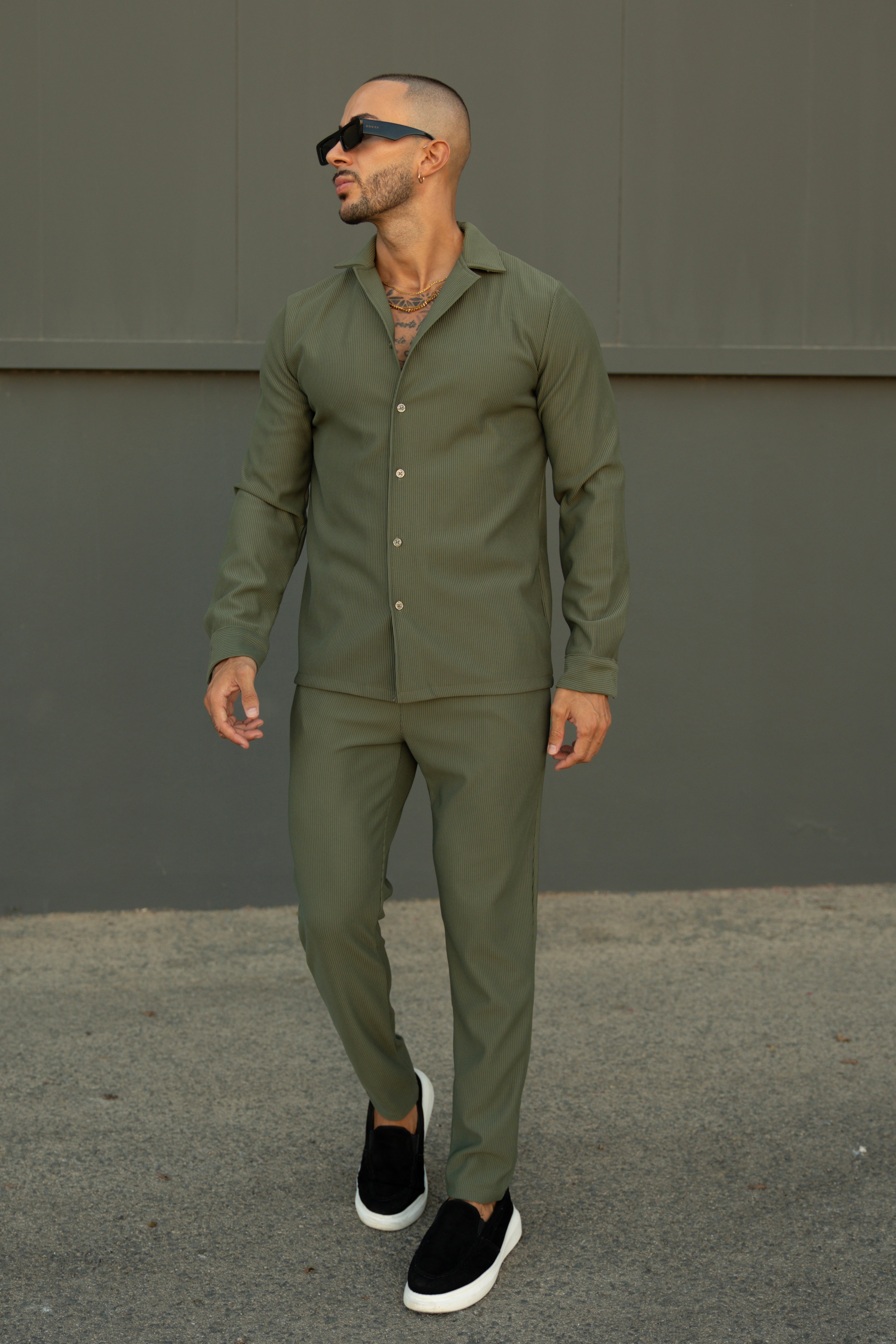 Ensemble Marba Chemise + Pantalon - Vert