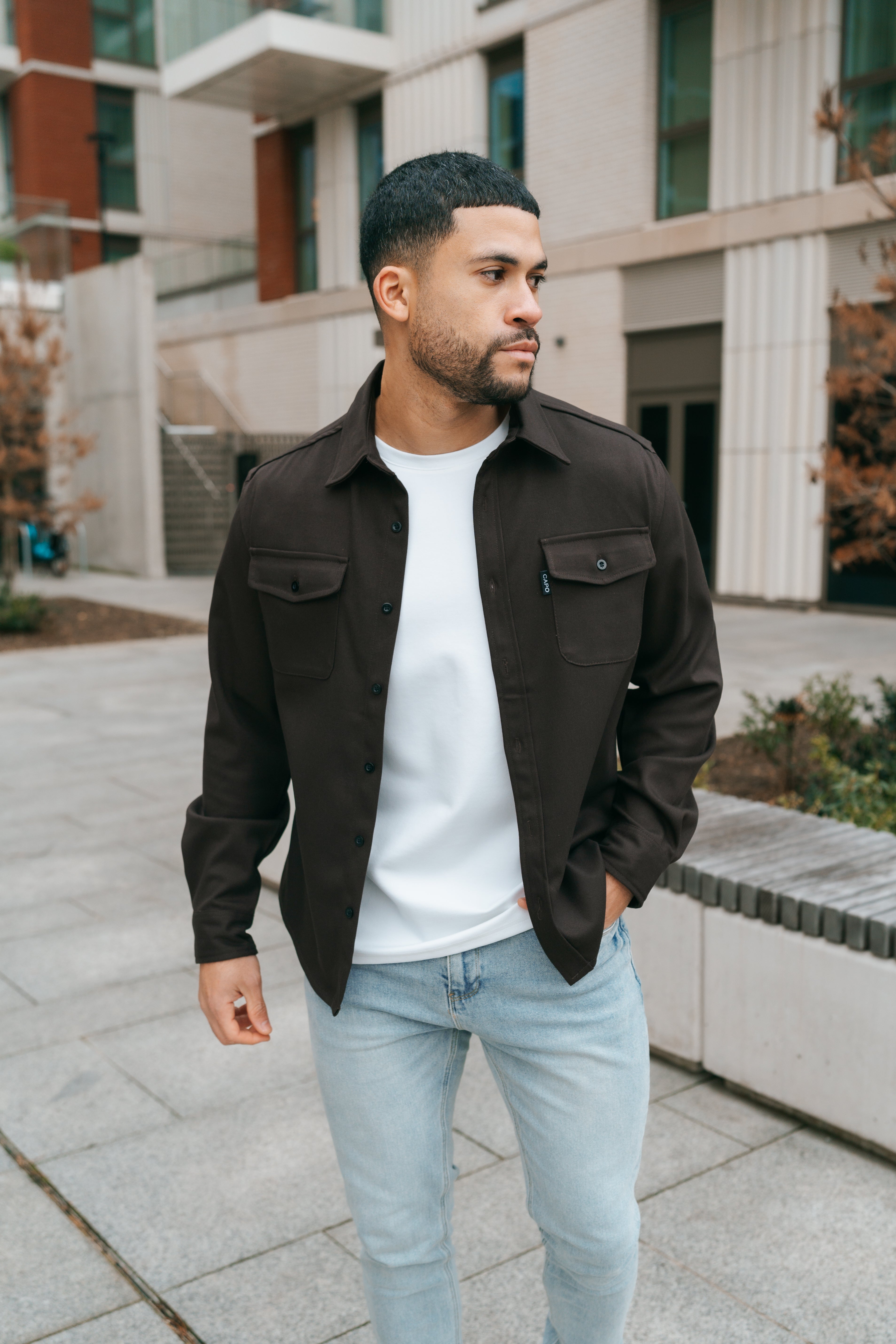 LG OVERSHIRT - Bruin