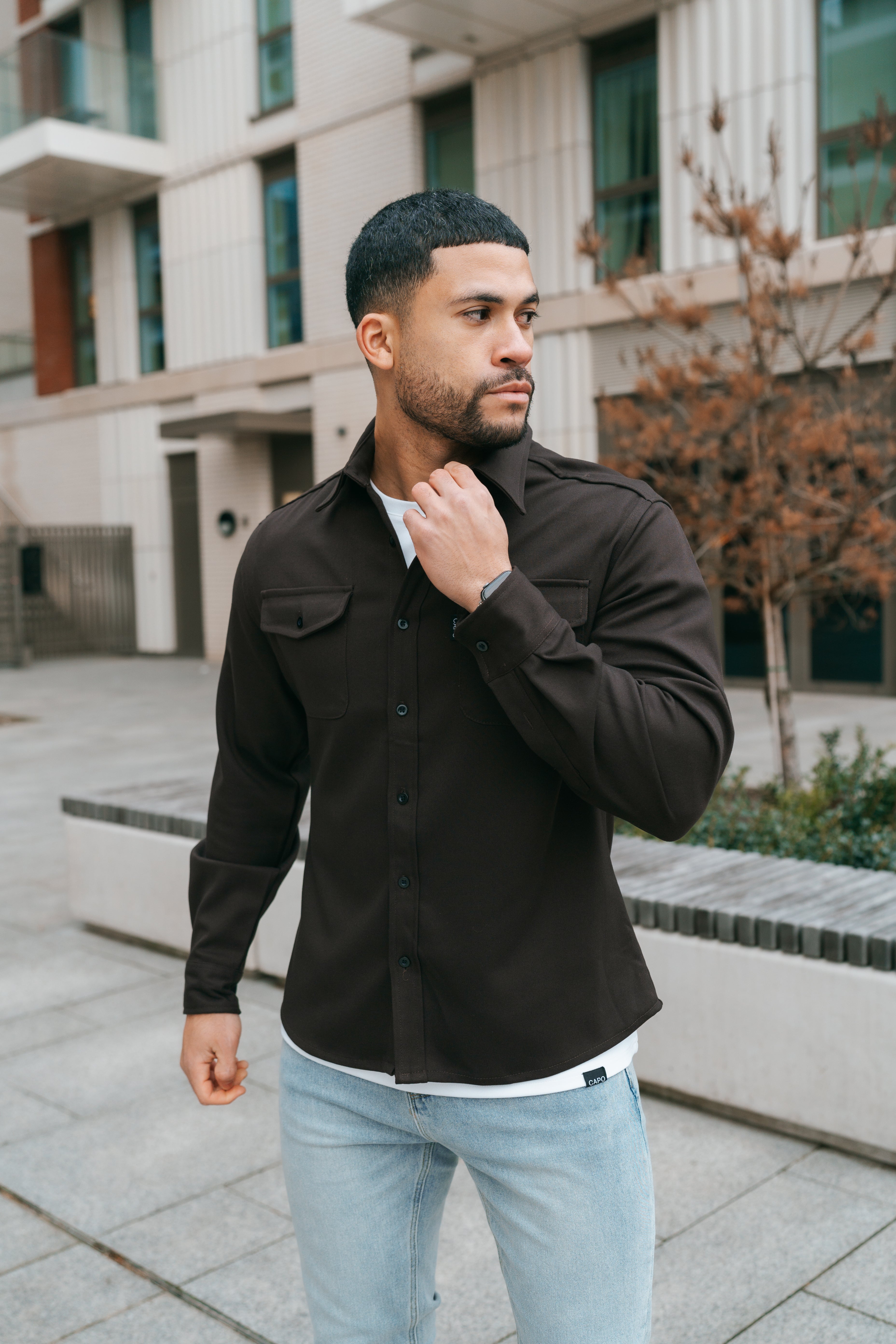 LG OVERSHIRT - Bruin