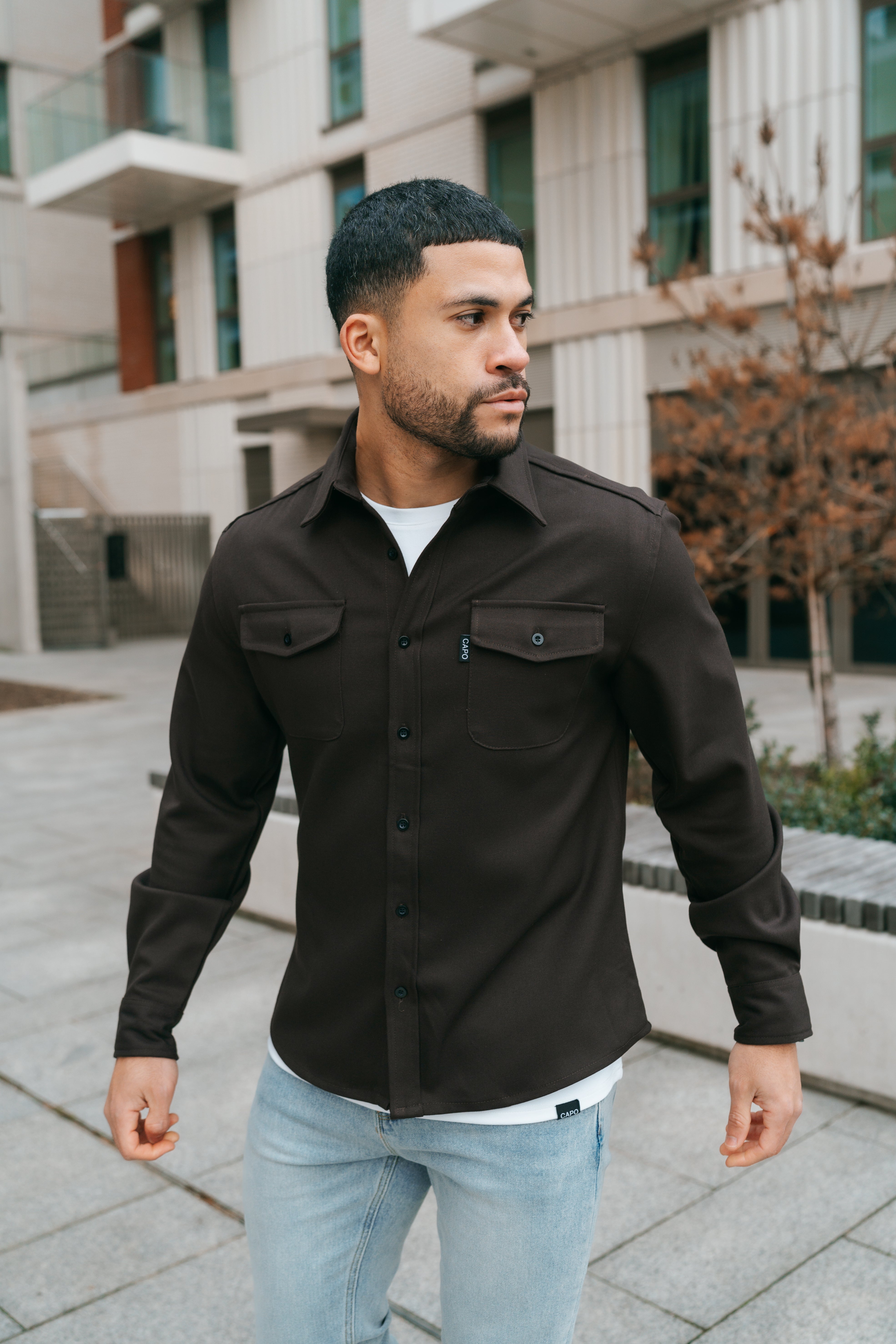 LG OVERSHIRT - Bruin