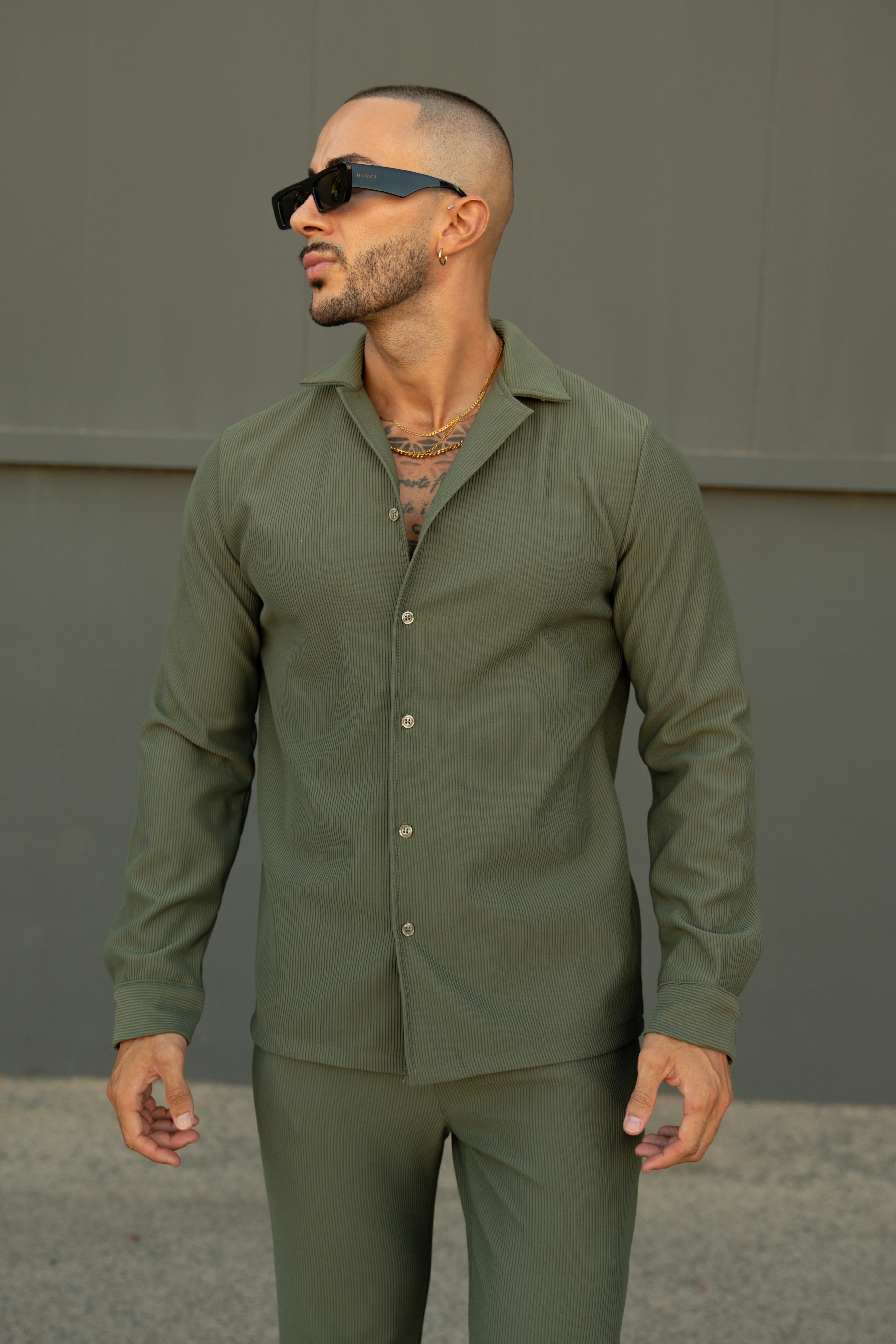 Ensemble Marba Chemise + Pantalon - Vert