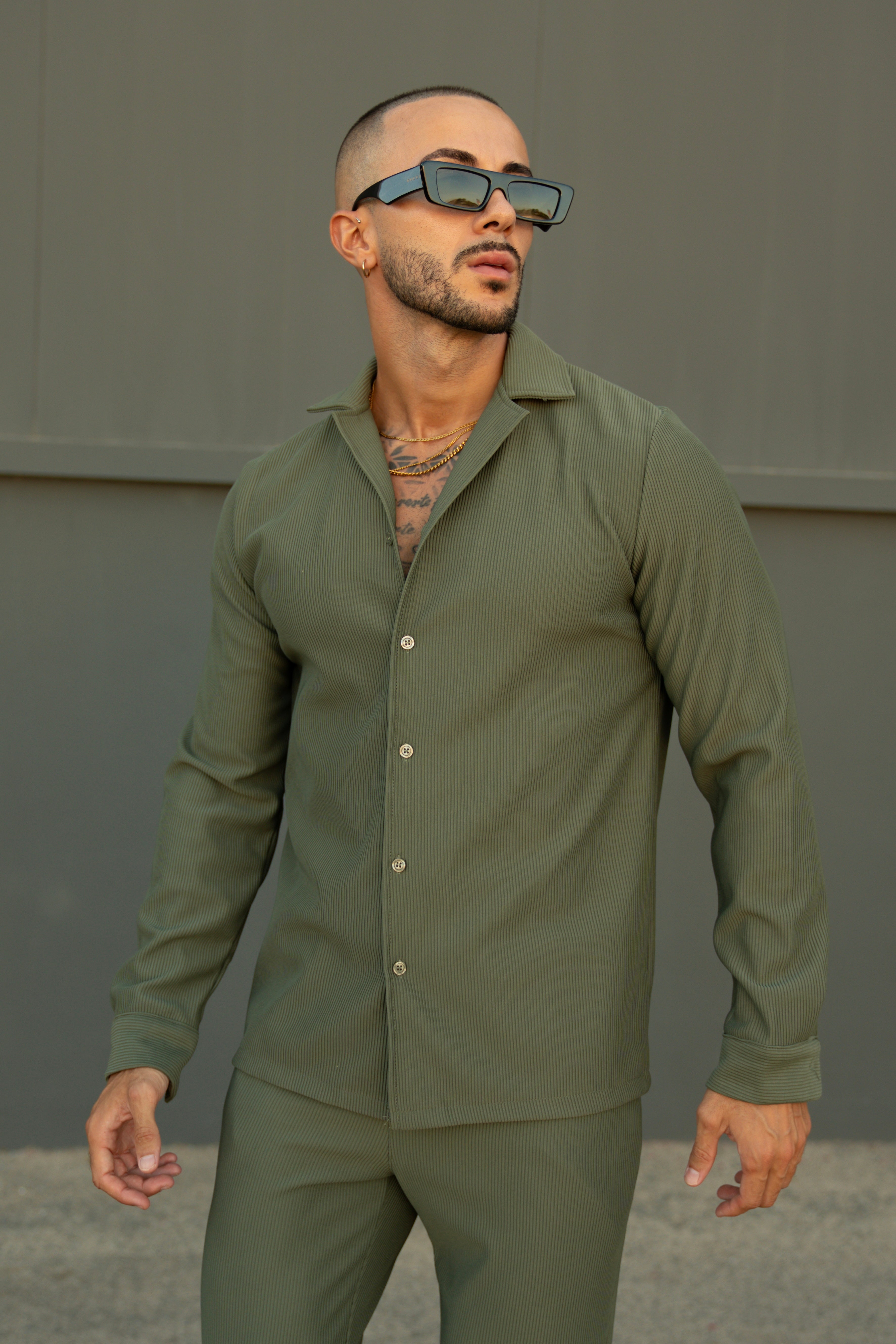 Ensemble Marba Chemise + Pantalon - Vert