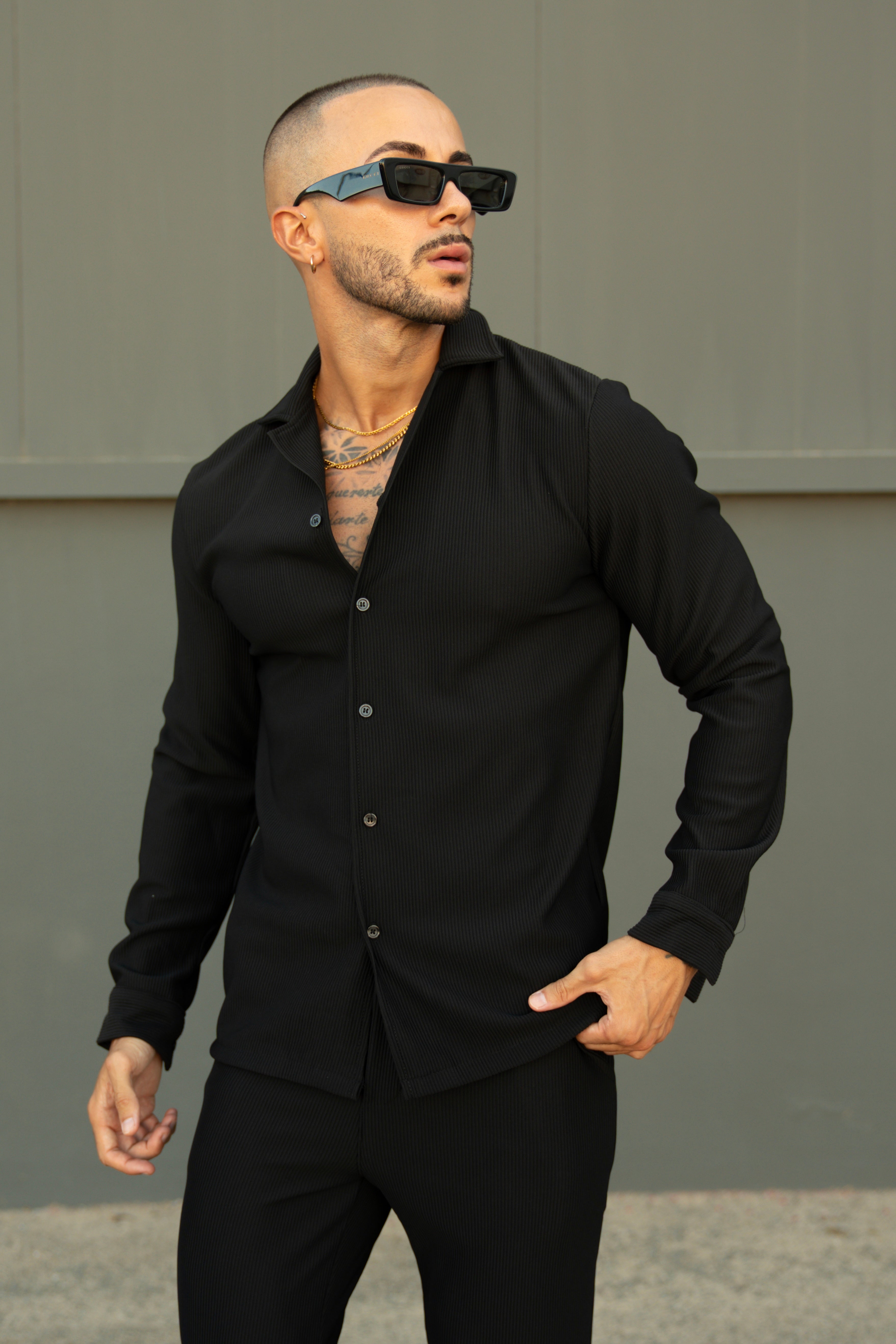 Ensemble Marba Chemise + Pantalon - Noir