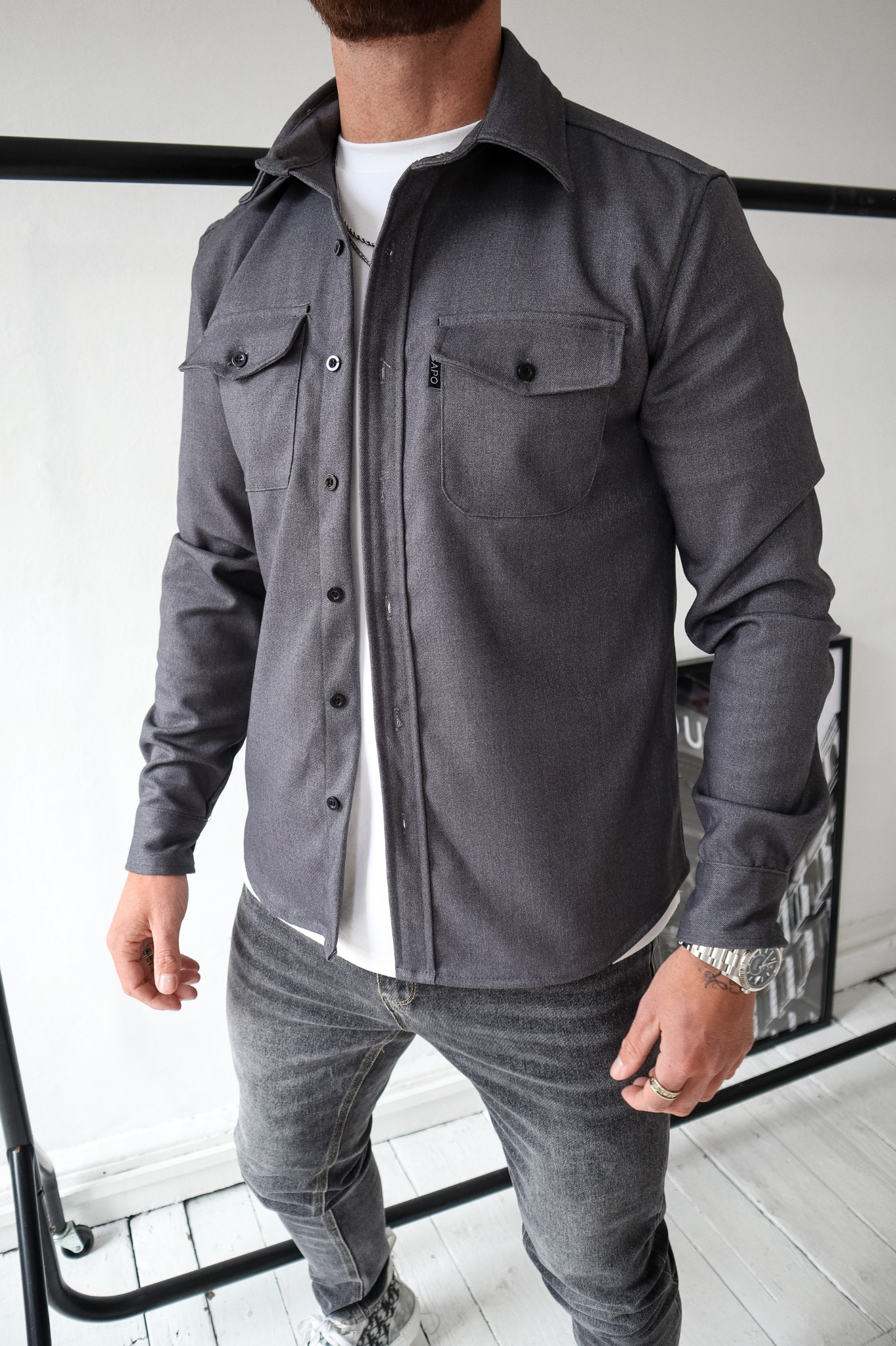 LG OVERSHIRT - Gris