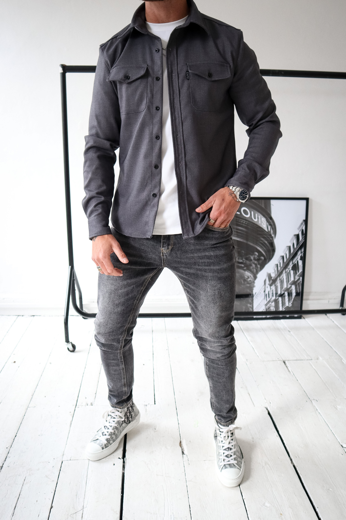 LG OVERSHIRT - Gris