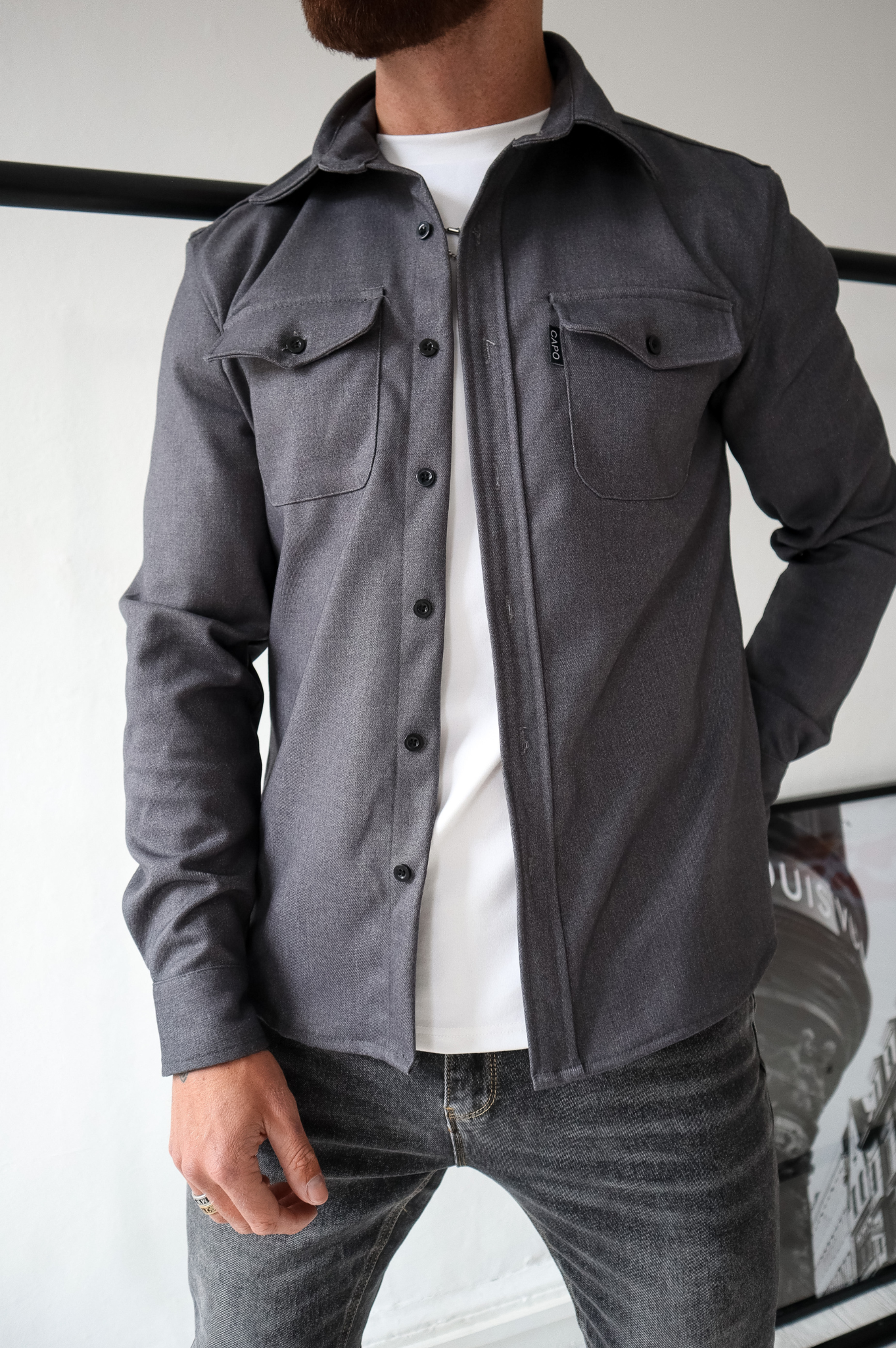 LG OVERSHIRT - Gris