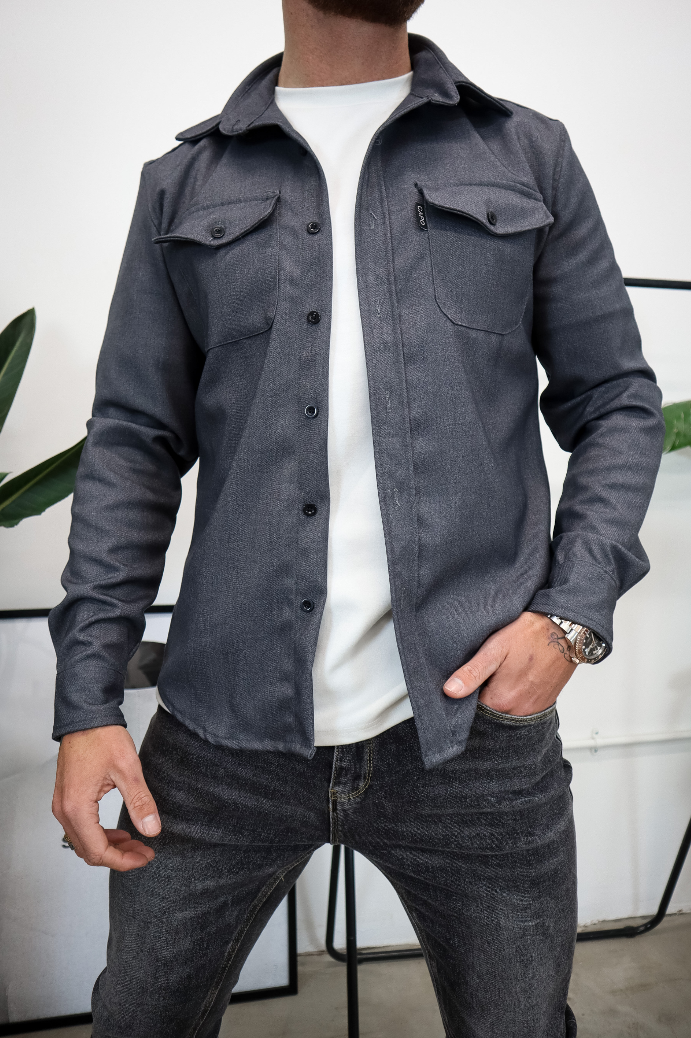 LG OVERSHIRT - Gris
