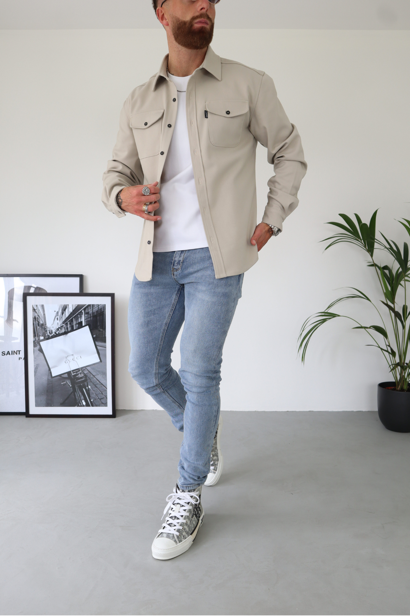 LG OVERSHIRT - Couleur Pierre Claire