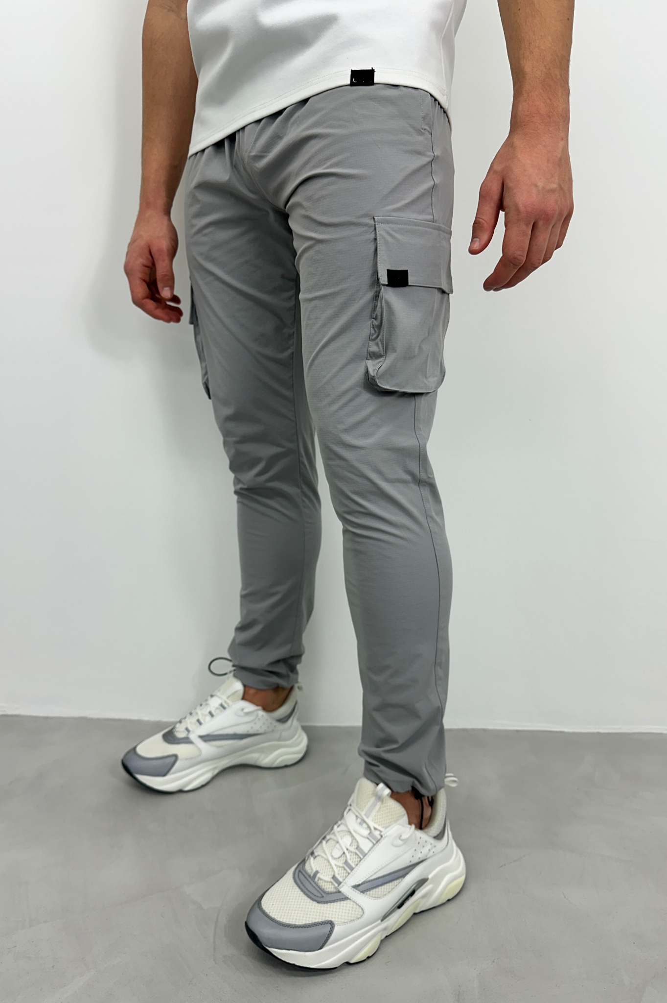 LG - Pantalon cargo ACTIVE Toggle - Gris clair