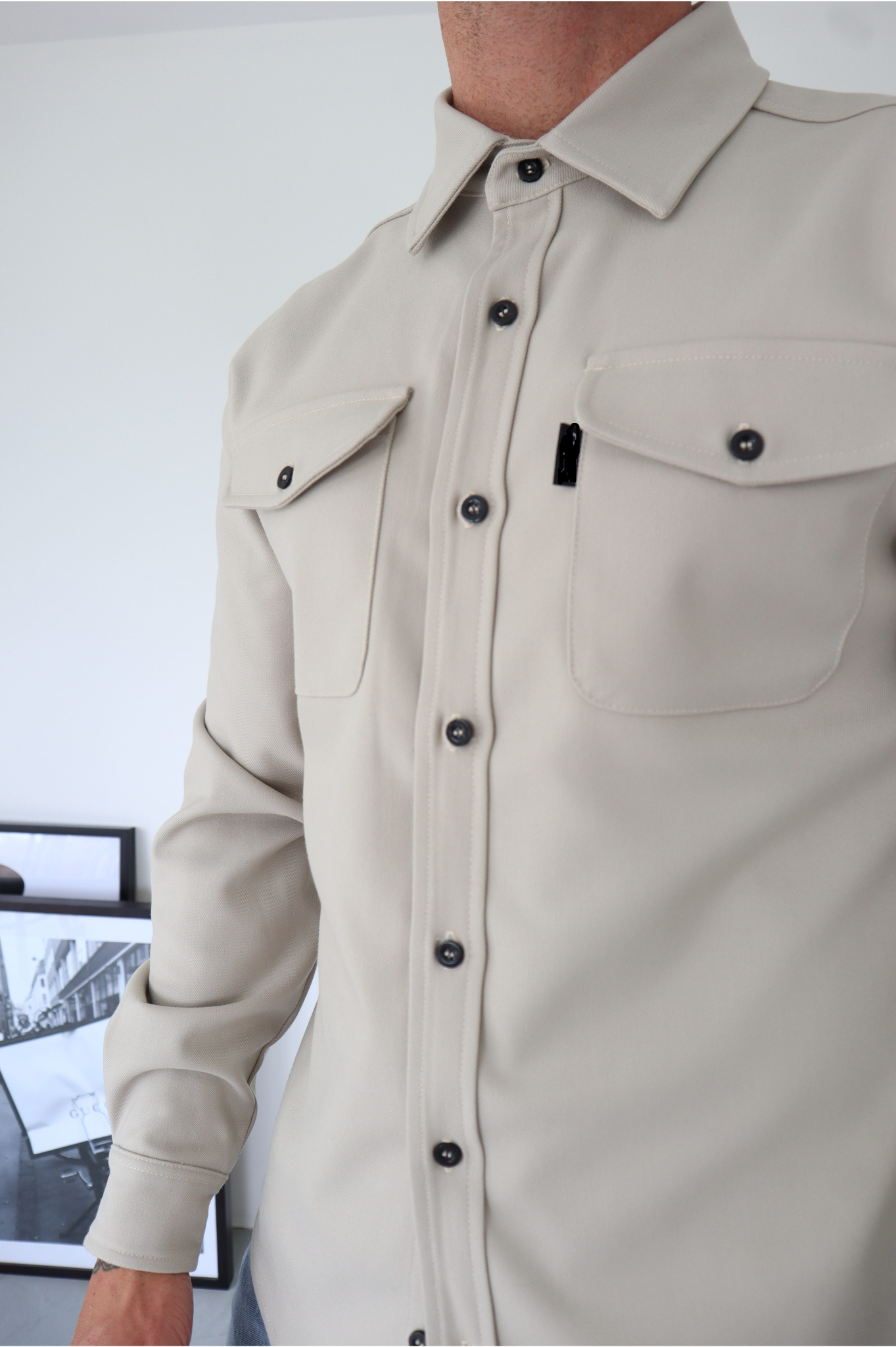 LG OVERSHIRT - Couleur Pierre Claire