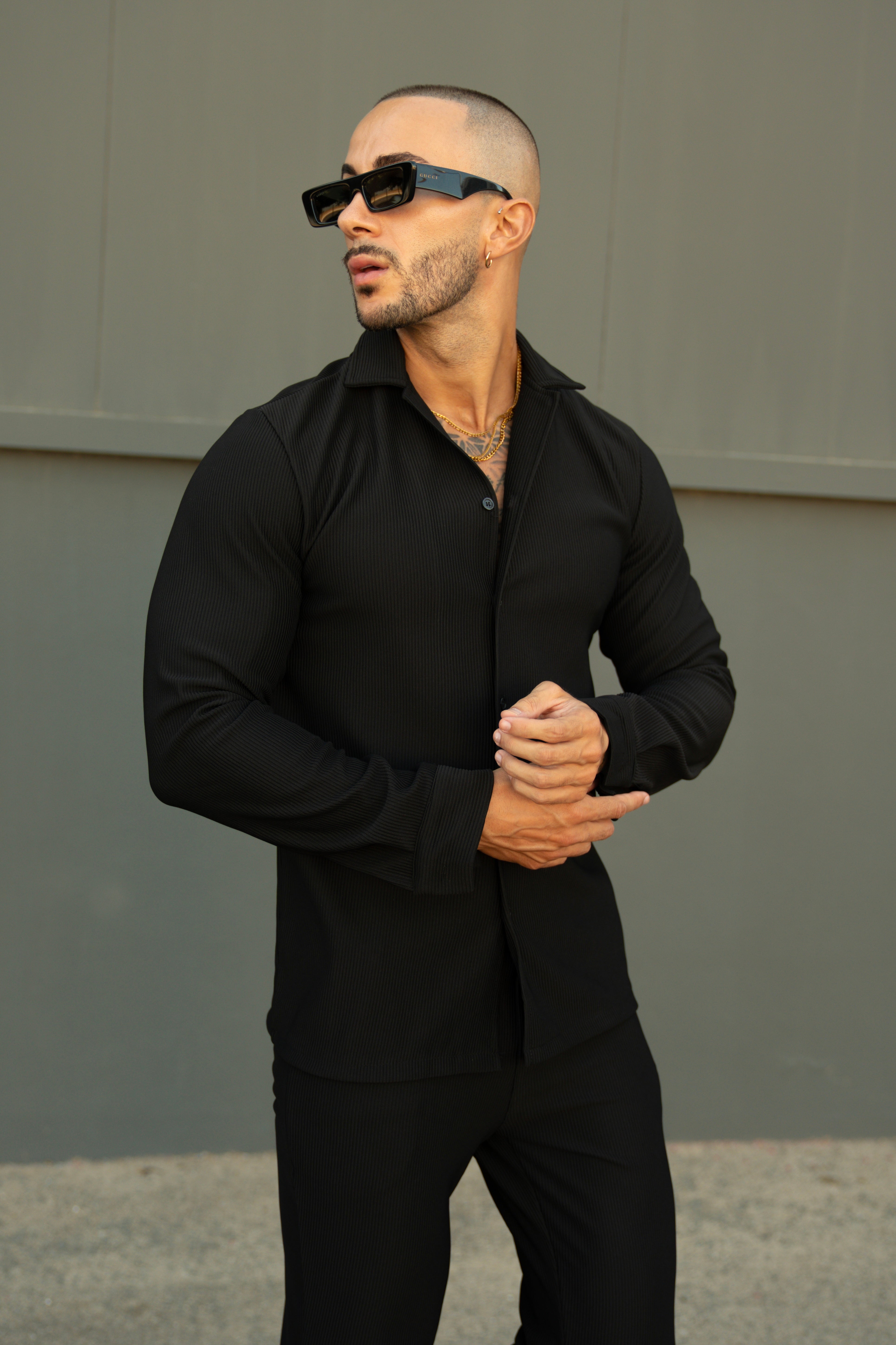 Ensemble Marba  Chemise + Pantalon - Noir