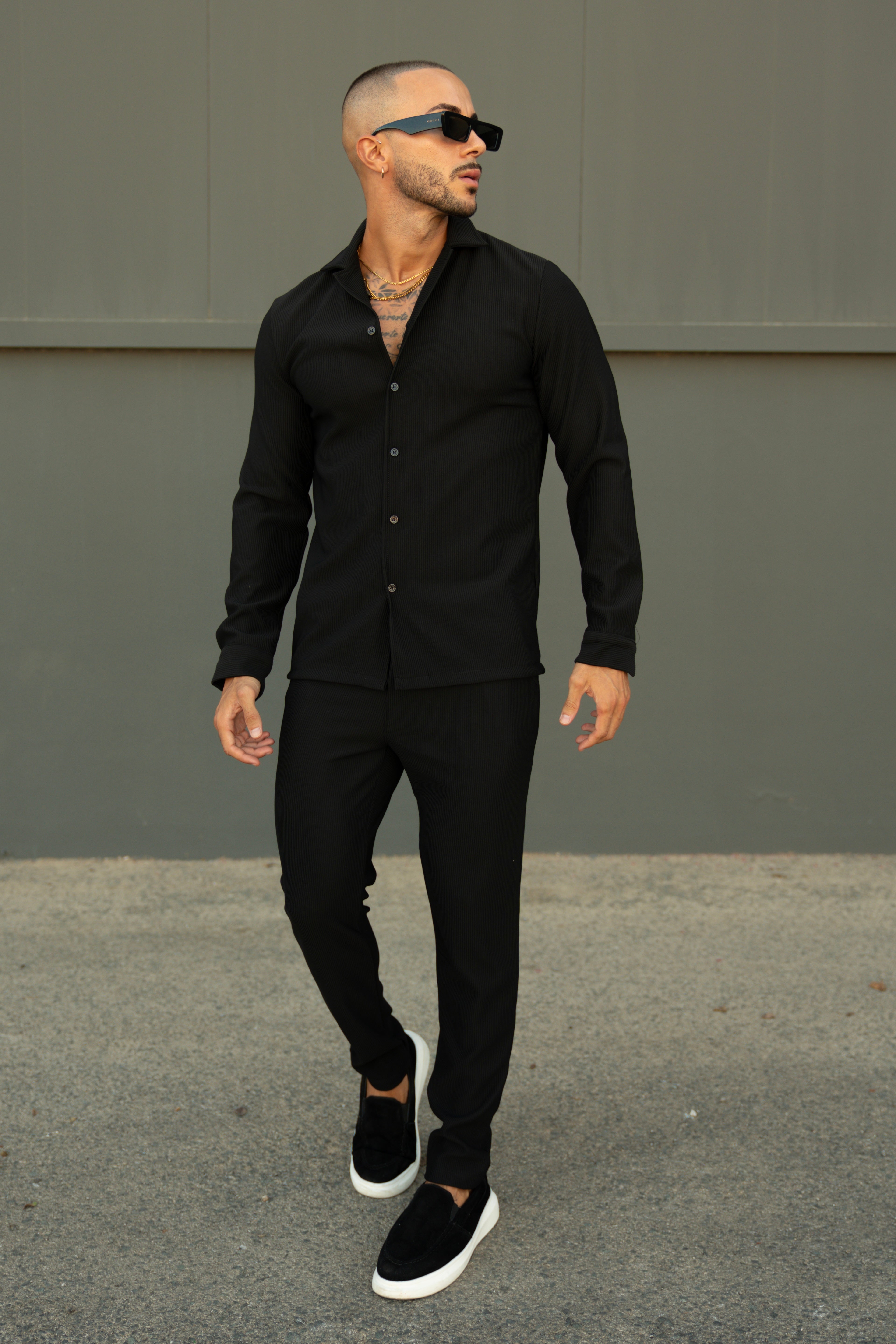 Ensemble Marba  Chemise + Pantalon - Noir