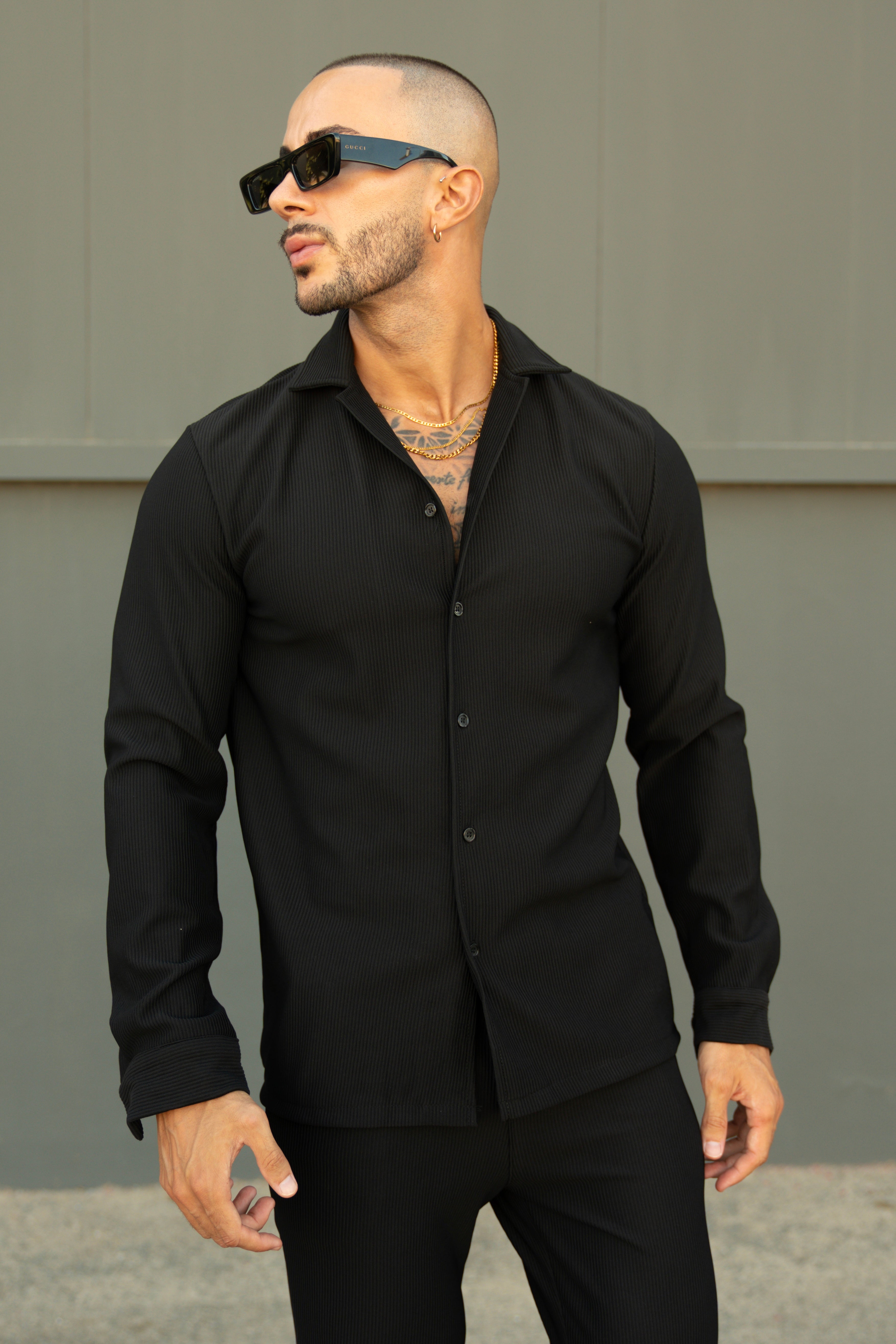 Ensemble Marba  Chemise + Pantalon - Noir