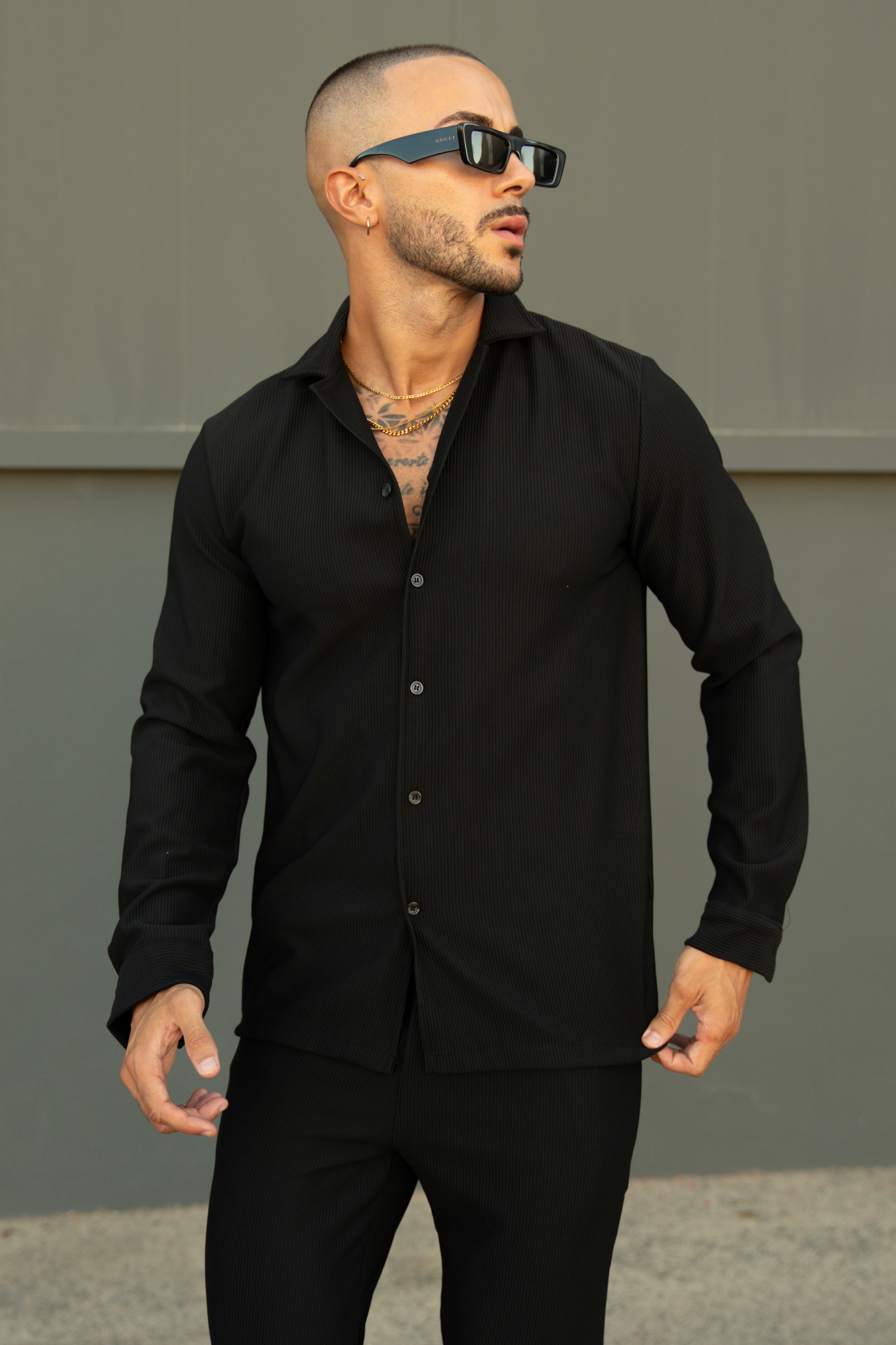 Ensemble Marba  Chemise + Pantalon - Noir